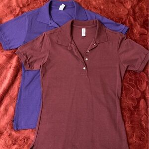 Jerzees Maroon & Purple Polo shirts